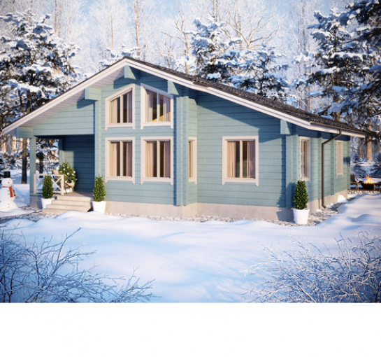 Проект дома из клееного бруса 12х12м КП1714 114 кв.м.
