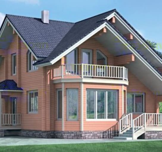 Проект дома из клееного бруса 12х9 КП1055 172.3 кв.м.