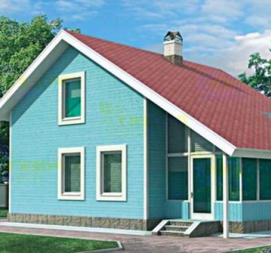 Проект дома из клееного бруса 9х10 КП1066 95 кв.м.