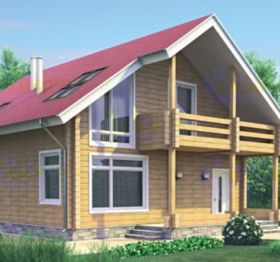 Проект дома из клееного бруса 9х12 КП1154 153.7 кв.м.