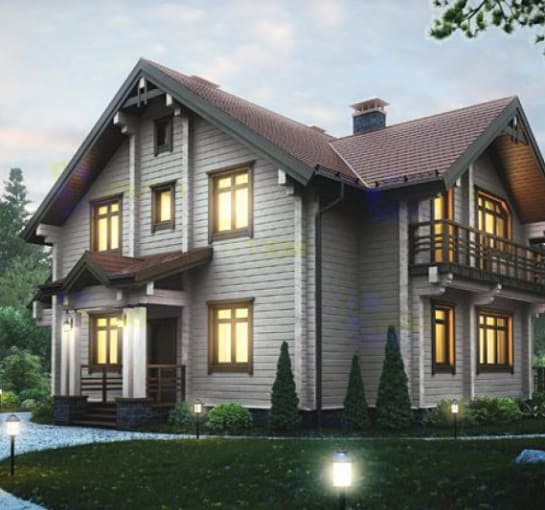 Проект дома из клееного бруса 11х10 КП1260 256.7 кв.м.