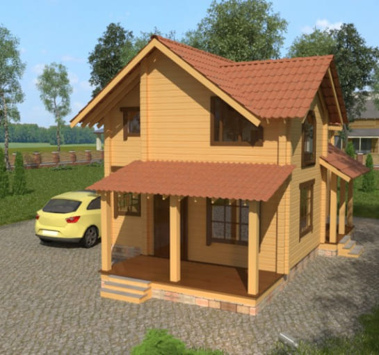 Проект дома из клееного бруса 10х18м КП1403 370 кв.м.