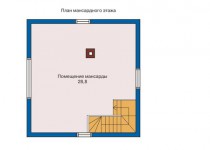 2-ой этаж дома из клееного бруса КП1079