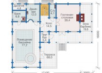 2-ой этаж дома из клееного бруса КП1240